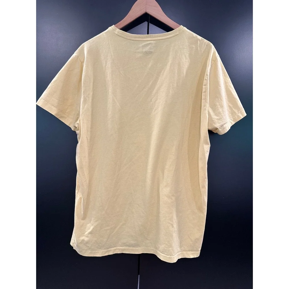 Polo Ralph Lauren Mens XL Custom Slim Fit T-Shirt Yellow Blue Pony Cotton Tee